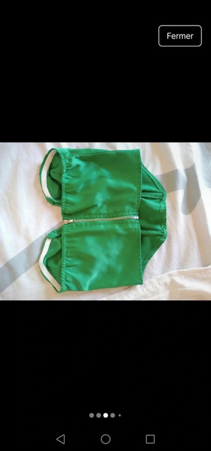 Corset vert en satin - photo numéro 3