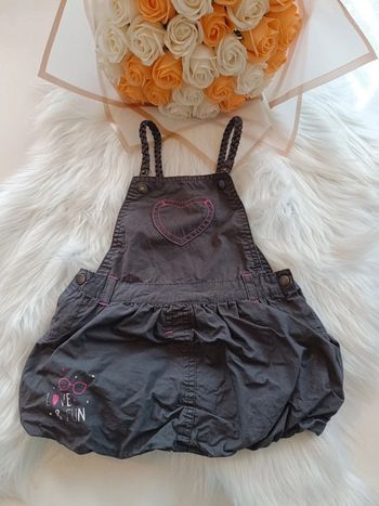 Robe salopette bébé fille