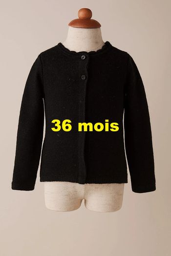 Gilet bleu marine chiné doré brillant Tape à l'oeil Taille 36 mois