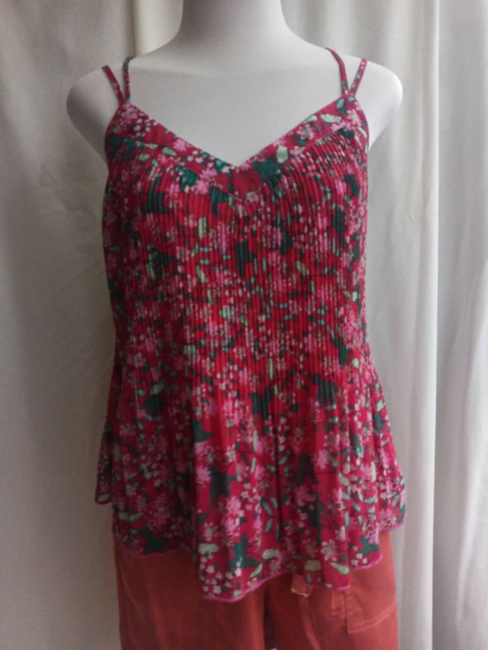 Carraco évasée plissée fleurie