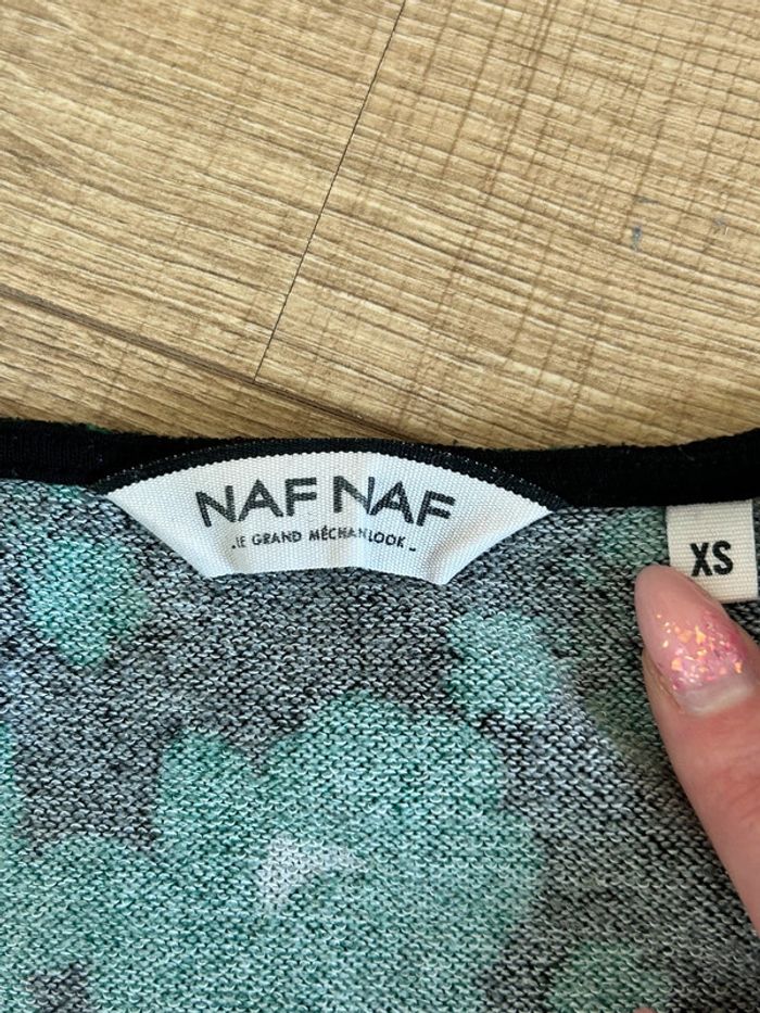 Pull court noir et vert Naf Naf taille XS état satisfaisant (bouloches) - photo numéro 14