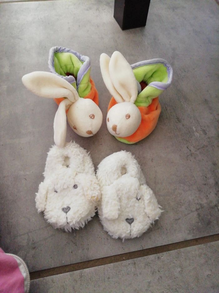 Lot de 2 paires de chaussons