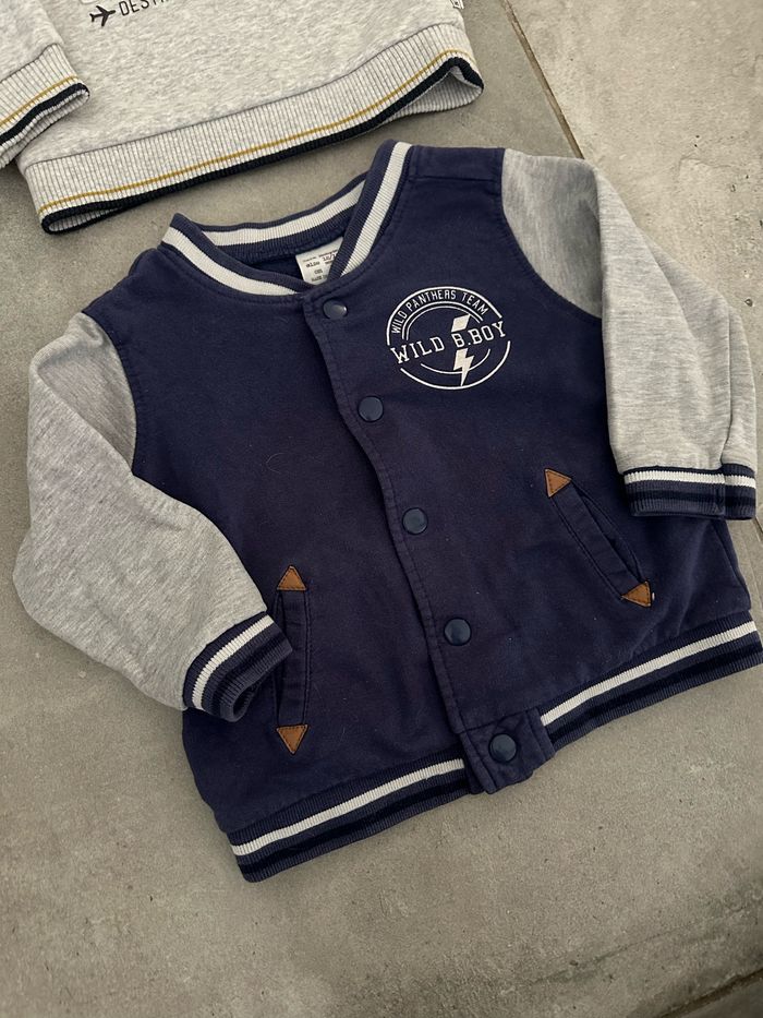 Veste type bomber Zara taille 12/ 18 mois et pull Mum - photo numéro 3