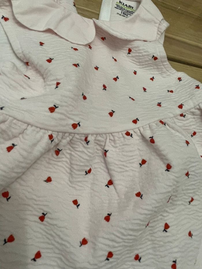 Robe rose pale avec motif rose 18 mois Kiabi - photo numéro 4