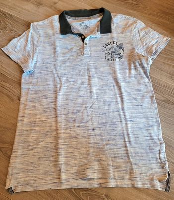 Polo blanc chiné bleu MC Creeks 18 ans