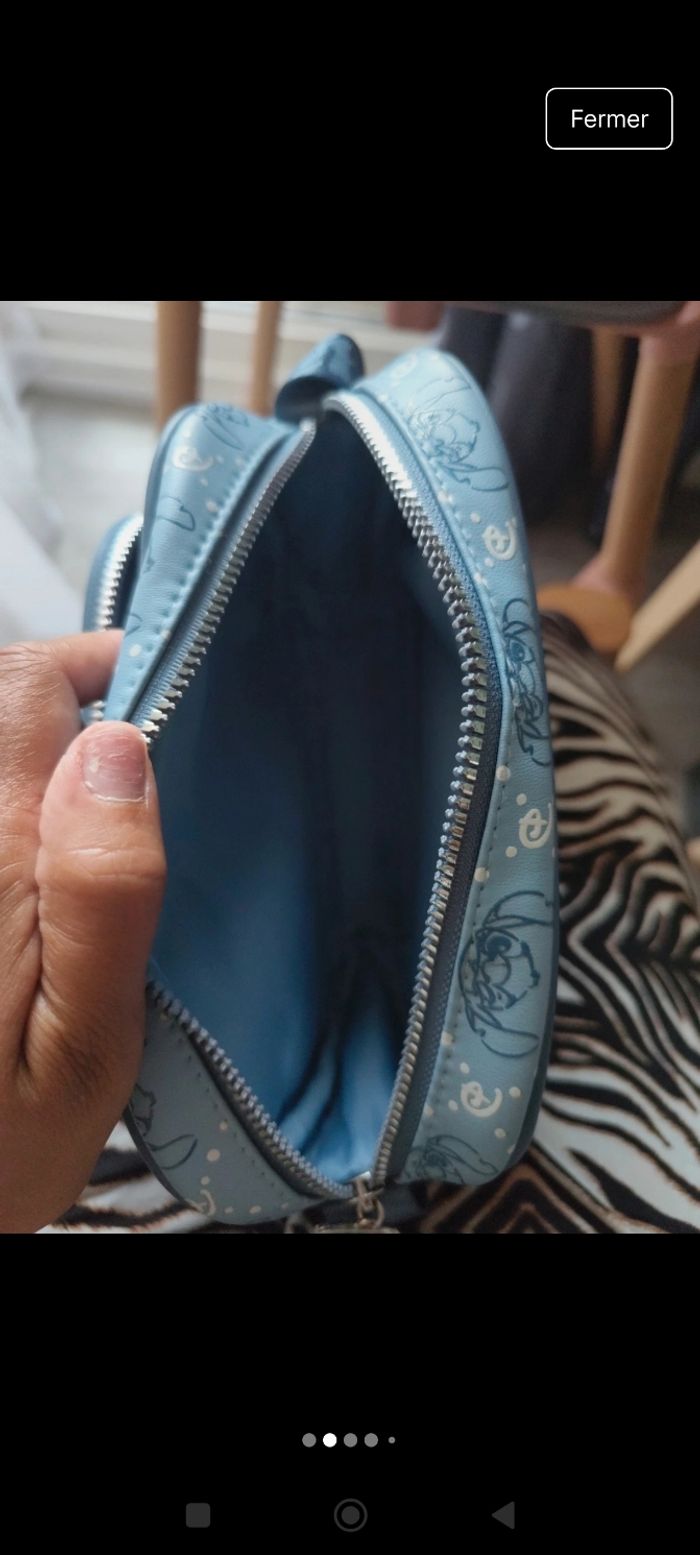 Sac bandoulière + porte monnaie stitch - photo numéro 2