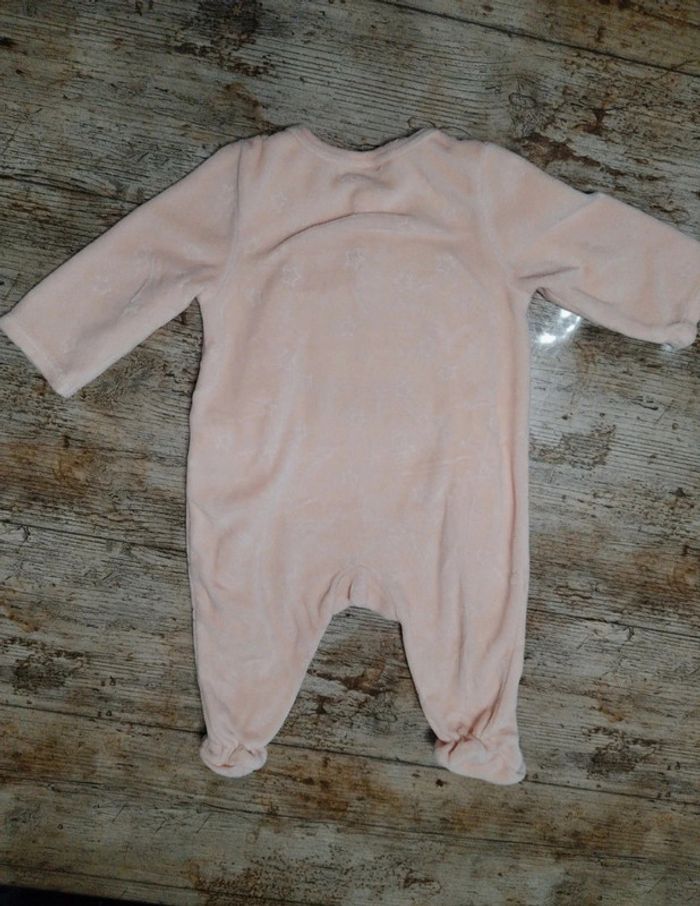 Joli pyjamas / grenouillère en velours fille 3 mois TAO - photo numéro 4