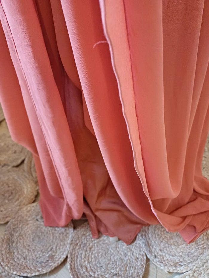 Robe longue rouille/corail de soirée/cocktail Eva & Lola taille S 36 - photo numéro 5