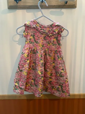 Robe fleurie rose 12 mois