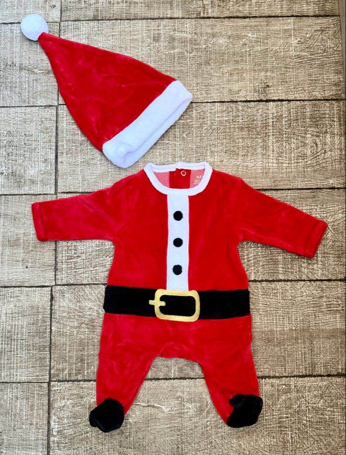 Body et bonnet Père Noël 1 mois