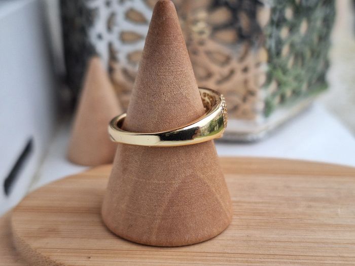 Bague ouverte avec strass design Griffe en Acier Inoxydable Bague de fiançailles pour femmes, Cadeau - photo numéro 3