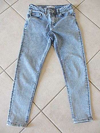 Jean skinny bleu clair délavé fille Zara - 10 ans