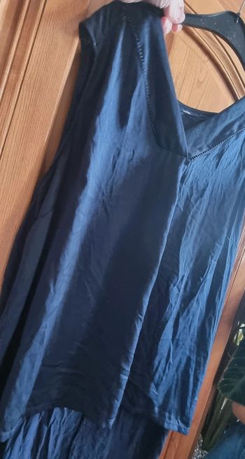 Debardeur blouse bleue marine xl bi matière très bon état