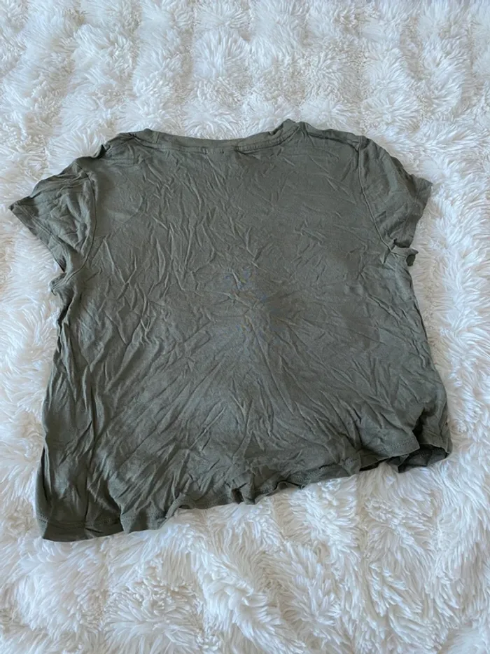 T-shirt court kaki H&M taille S - photo numéro 5
