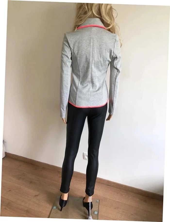 Blazer gris et rose fluo neuf AJC taille 36 - photo numéro 13