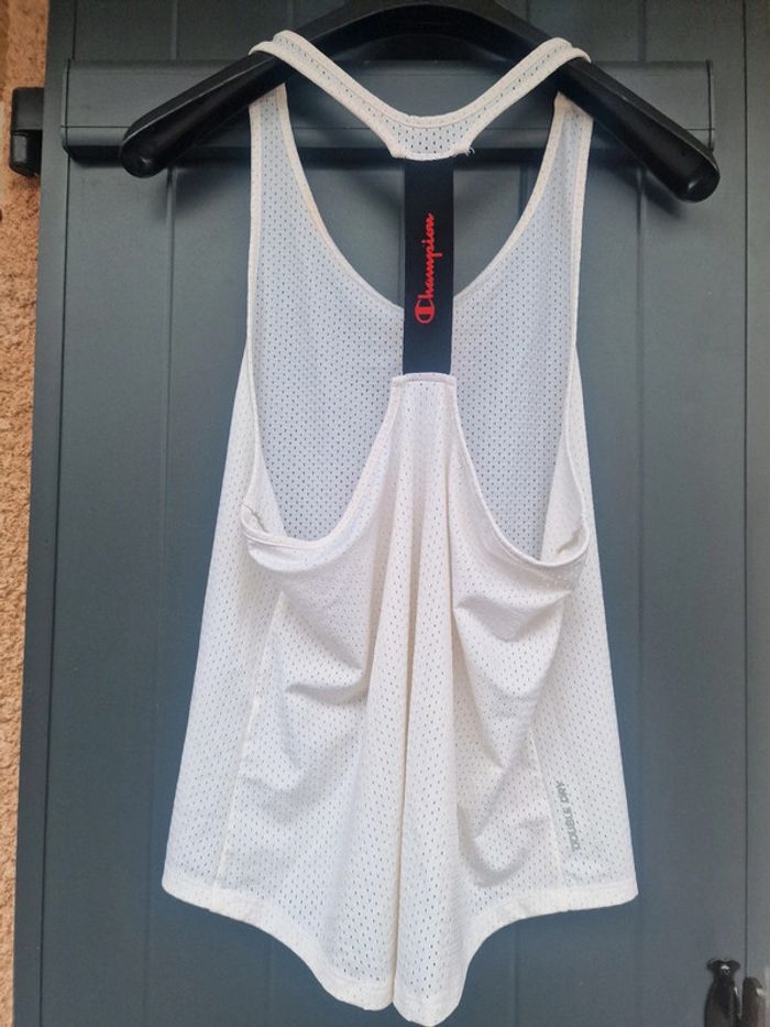 Débardeur blanc champion sport - photo numéro 2