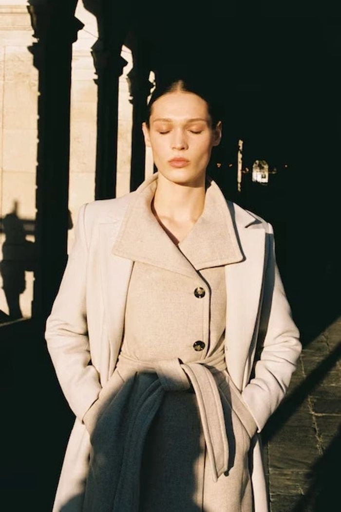 Manteau mango laine manteco Taille 42 - XL · Neuf avec étiquette, beige, crème - photo numéro 5