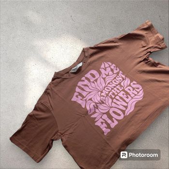 Tee-shirt crop top hippie 🩷