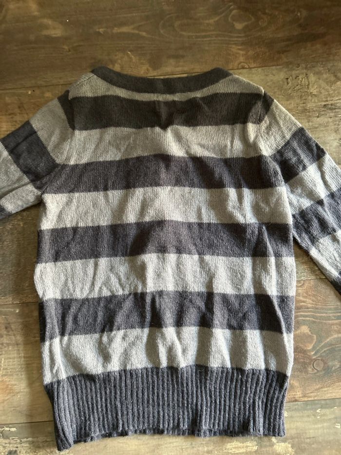 Pull rayé tout doux 20% mohair - photo numéro 4