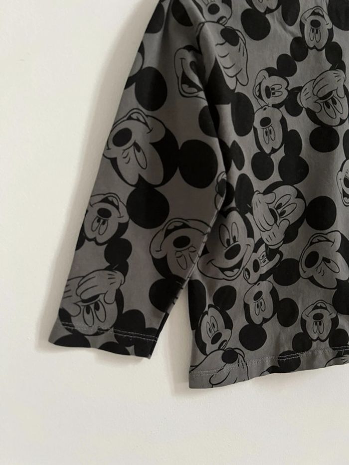 Teeshirt ML gris anthracite et dessins noirs Mickey - Taille 24 Mois (92cm) - photo numéro 7
