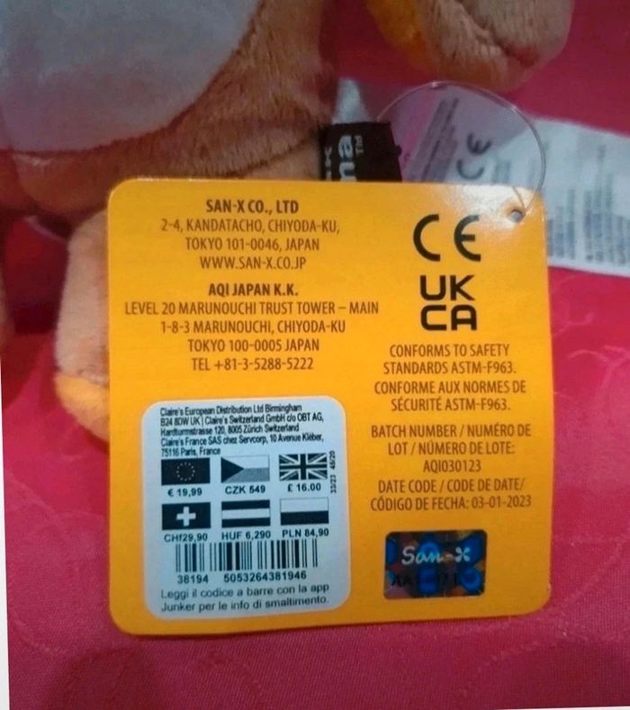 Peluche enfant Rilakkuma Neuf Claire's - photo numéro 5