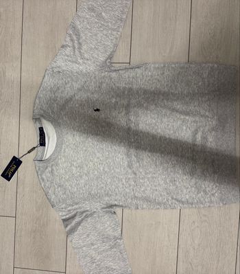 Pull Ralph Lauren homme gris clair taille L jamais porter 