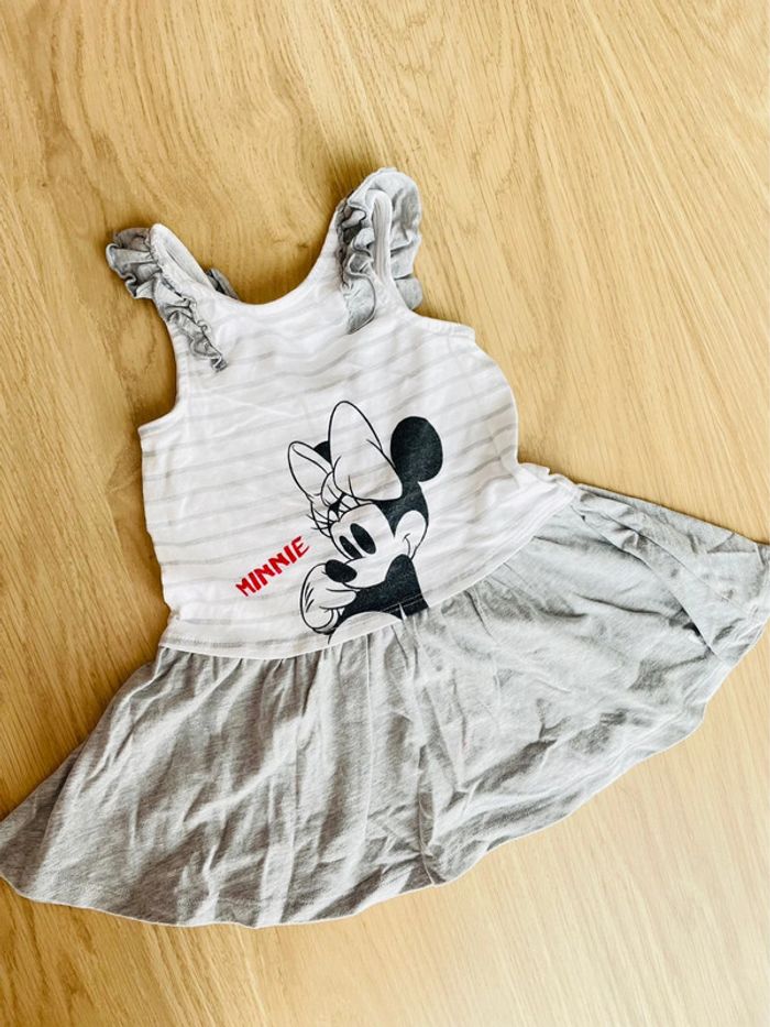 Robe Disney Minnie bébé fille 12 mois marinière