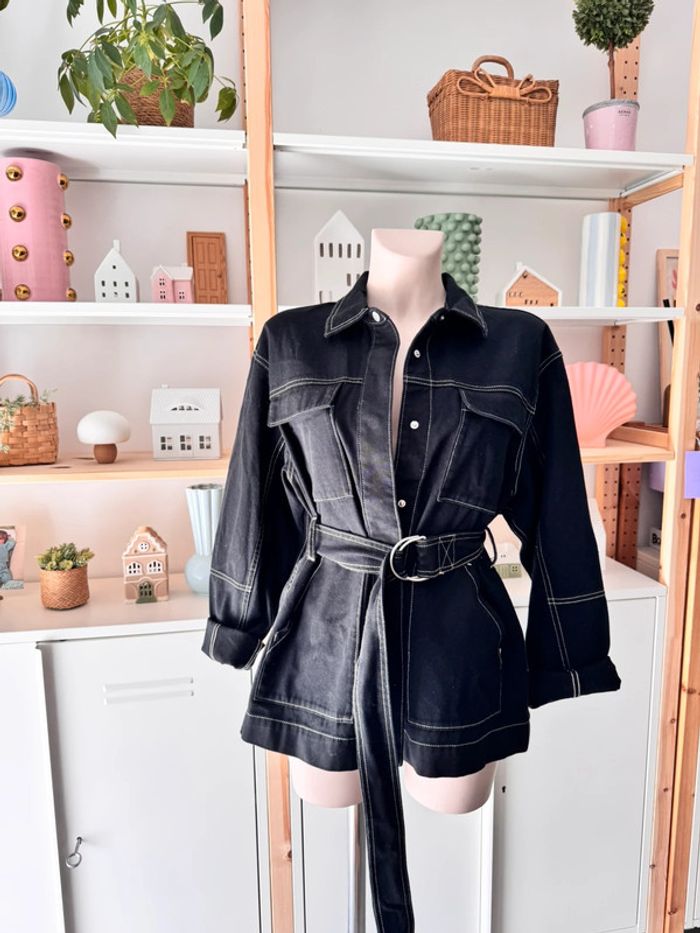 Veste en jeans noire - photo numéro 3