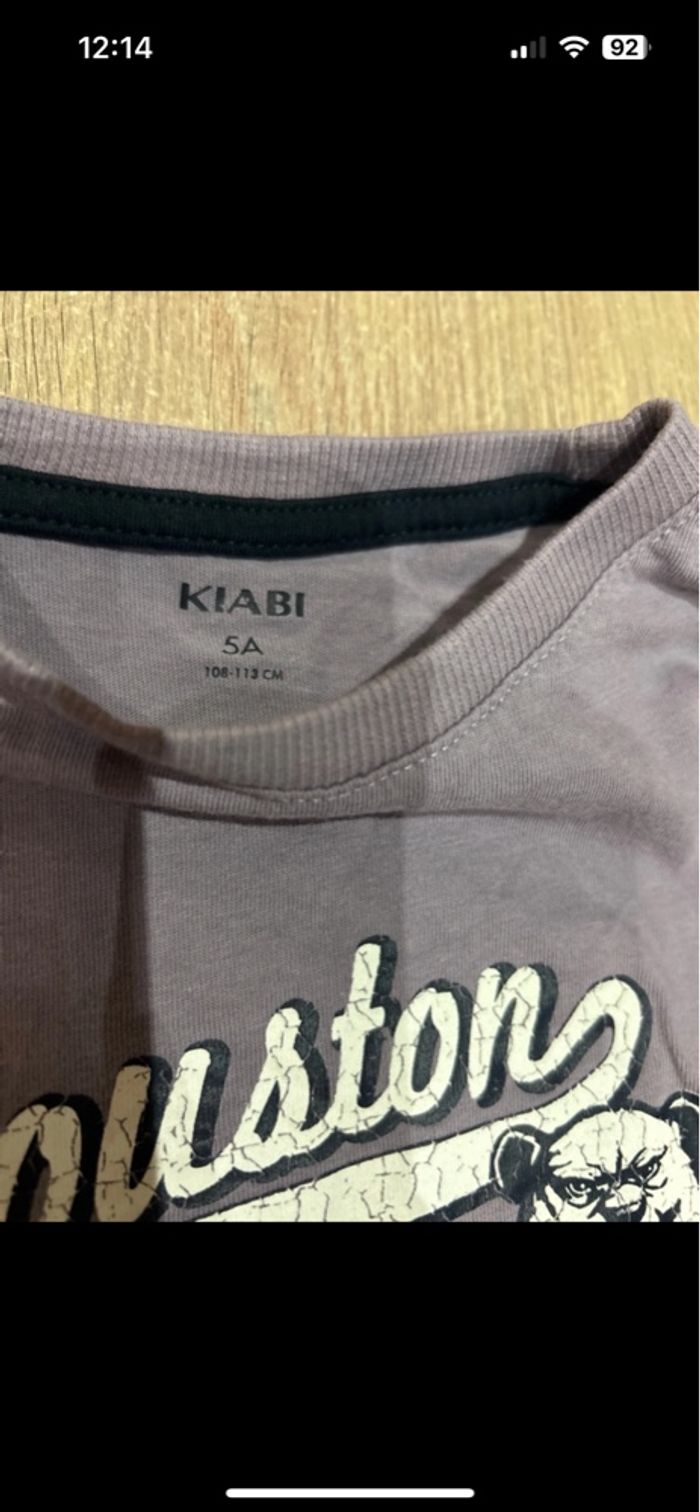 Teeshirt manches longues violet/pourpre 5 ans motif  panthère