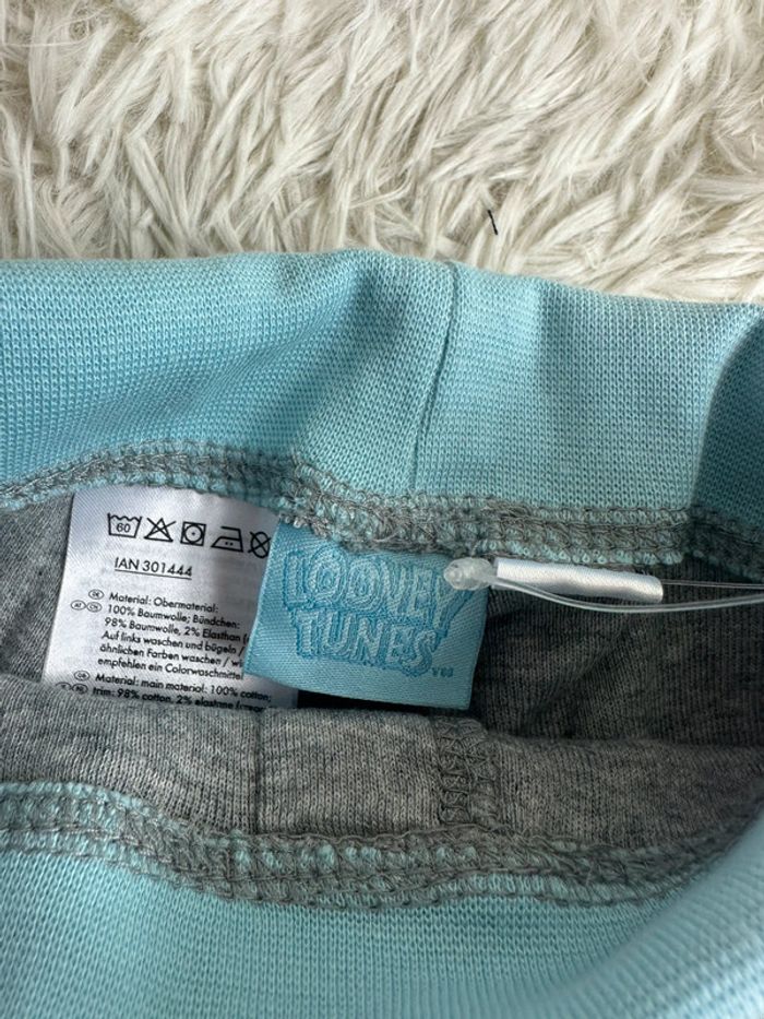 Legging gris et turquoise Looney Tunes taille 2-6 mois - photo numéro 4