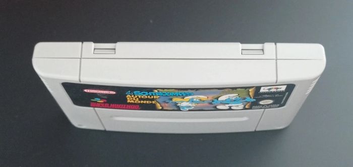 😍 rétro gaming les Schtroumpfs autour du monde super Nintendo SNES euro - photo numéro 4