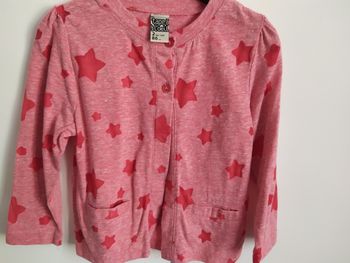 Gilet fin TAO  rose étoiles✨ 2 ans