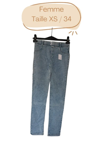 Jegging bleu effet jean - Taille XS