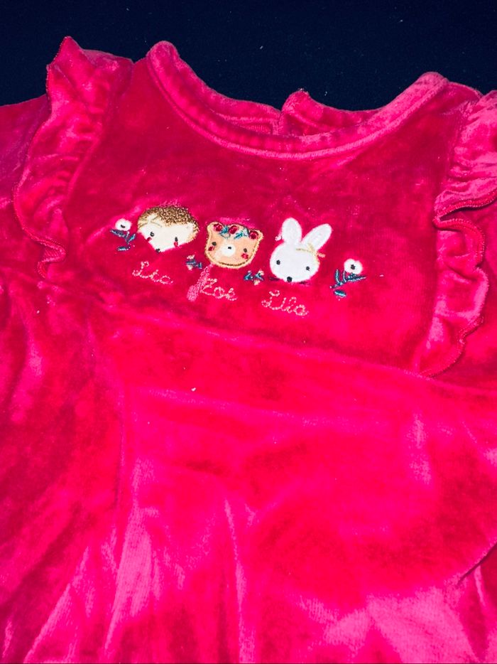 Pyjama deux pièce en velour avec pied antidérapant - Sergent major 80CM - photo numéro 5