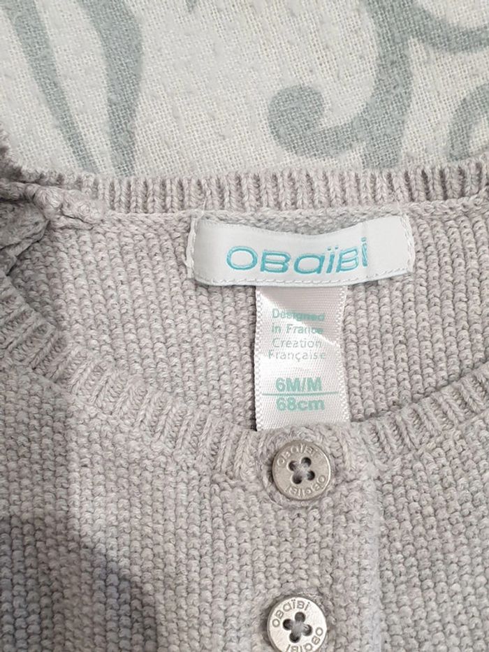 Veste grise 6 mois - photo numéro 2