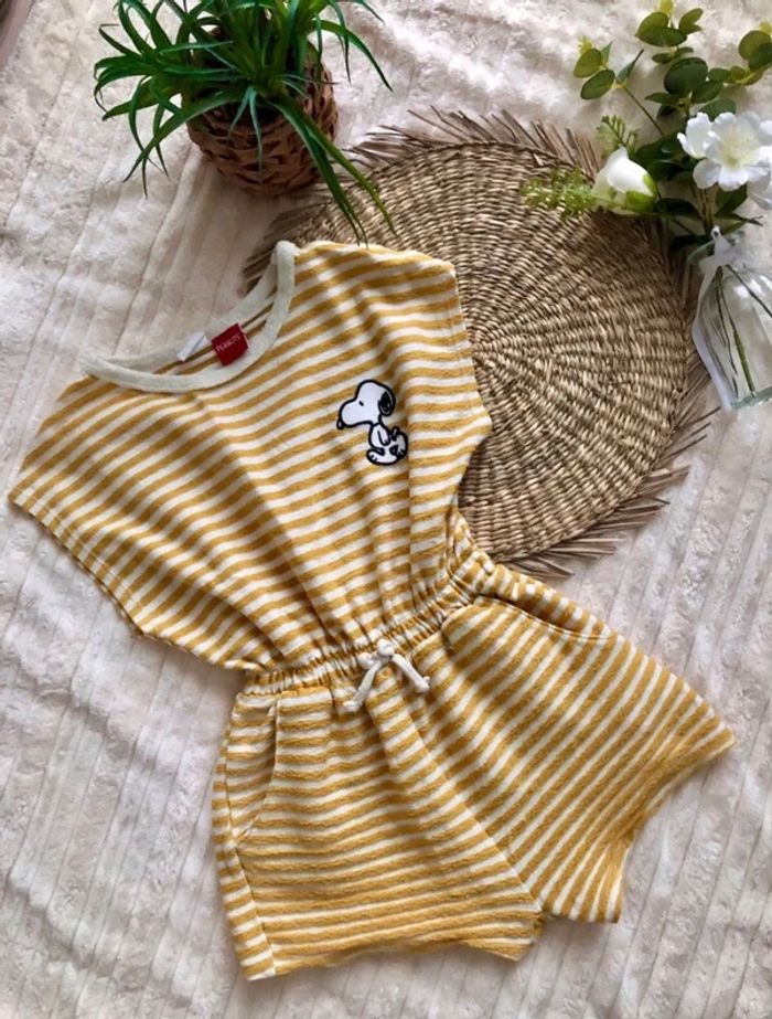 Combinaison short moutarde fille Zara - photo numéro 6