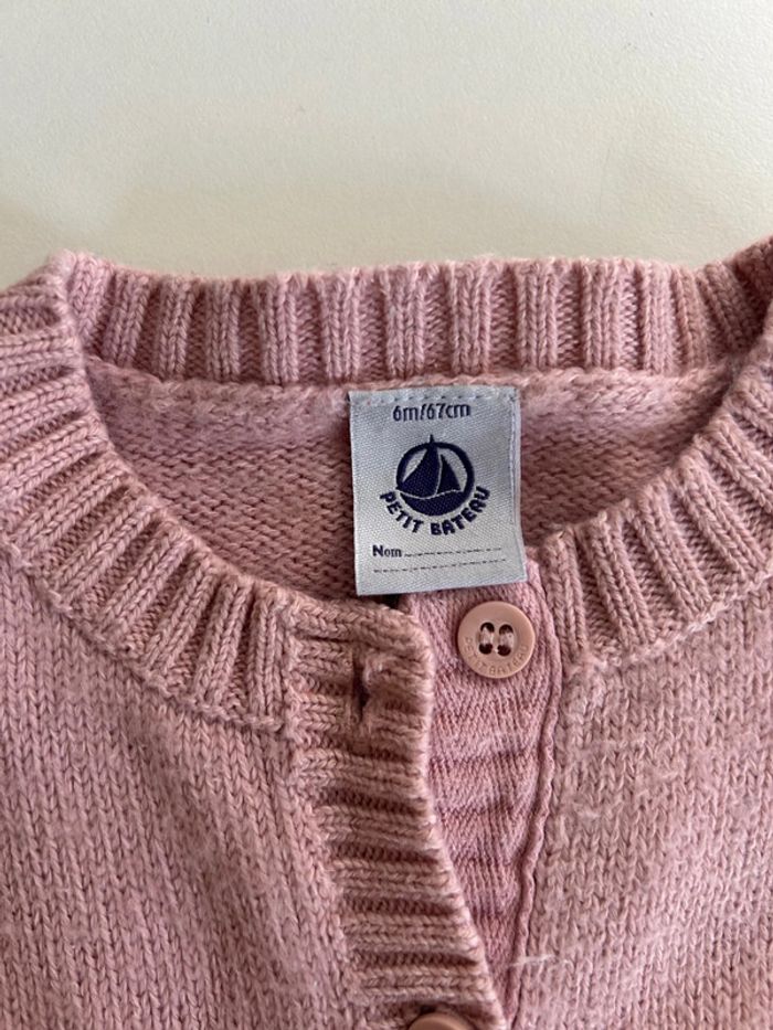 Gilet petit bateau mauve - photo numéro 2