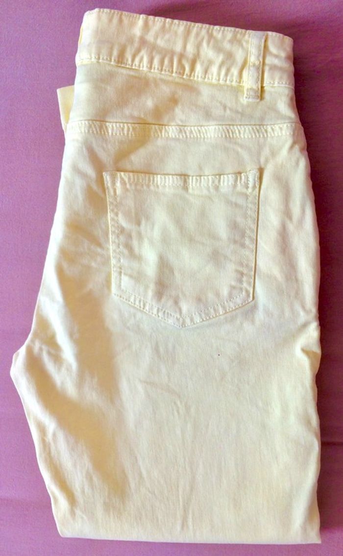 Pantalon slim jaune clair pastel - Tissaia