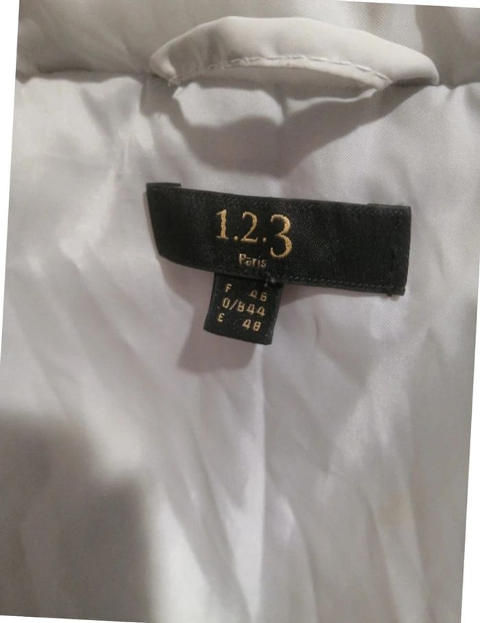 Doudoune grise 123 taille 46 - photo numéro 5