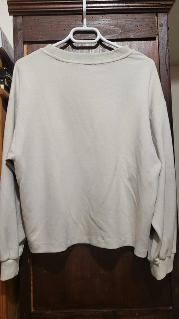 Pull gris beige taille L - photo numéro 4