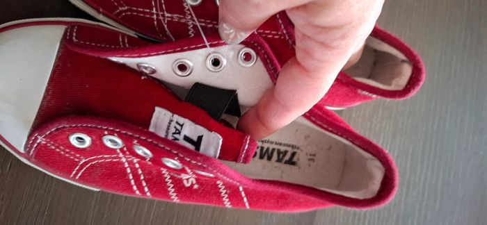 Basket en toile enfant rouge 31 - photo numéro 4