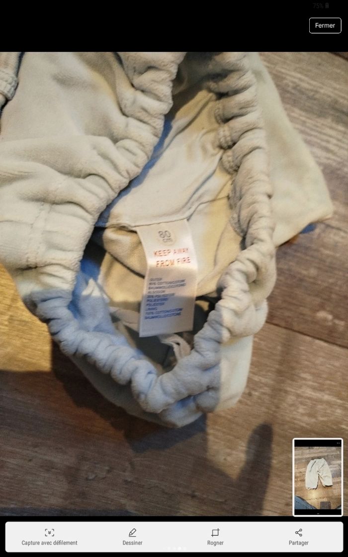 Pyjama 2 pièces bleu et blanc - photo numéro 9