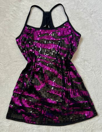 Débardeur sequins violet noir vintage y2k Summer Ibiza - Taille M