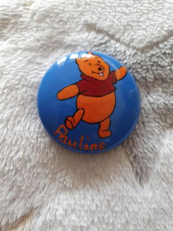 broche winnie bois prenom Pauline