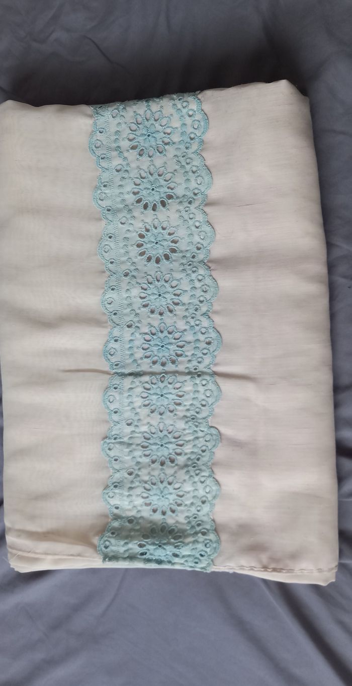 Voilage lin/polyester beige