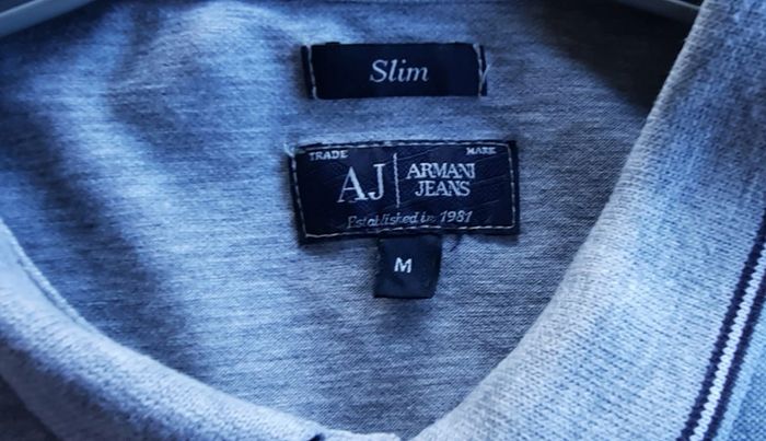 Polo gris Armani, homme, taille M - photo numéro 3