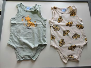 Lot de 2 bodies sans manches "Le Roi Lion, Simba" 9 mois (71 cm) Disney Baby