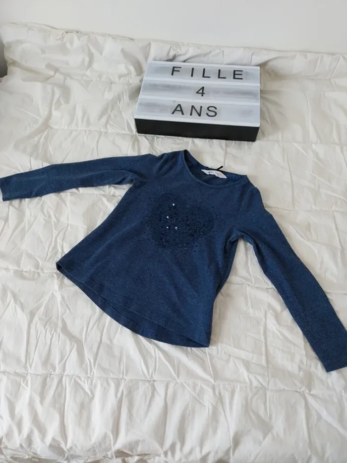 Tee-shirt manche fille 4 ans