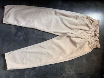 Pantalon gros velours côtelé beige XS