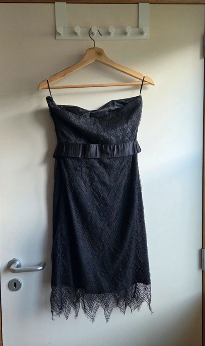 Robe noire en dentelle esprit - taille m - photo numéro 7